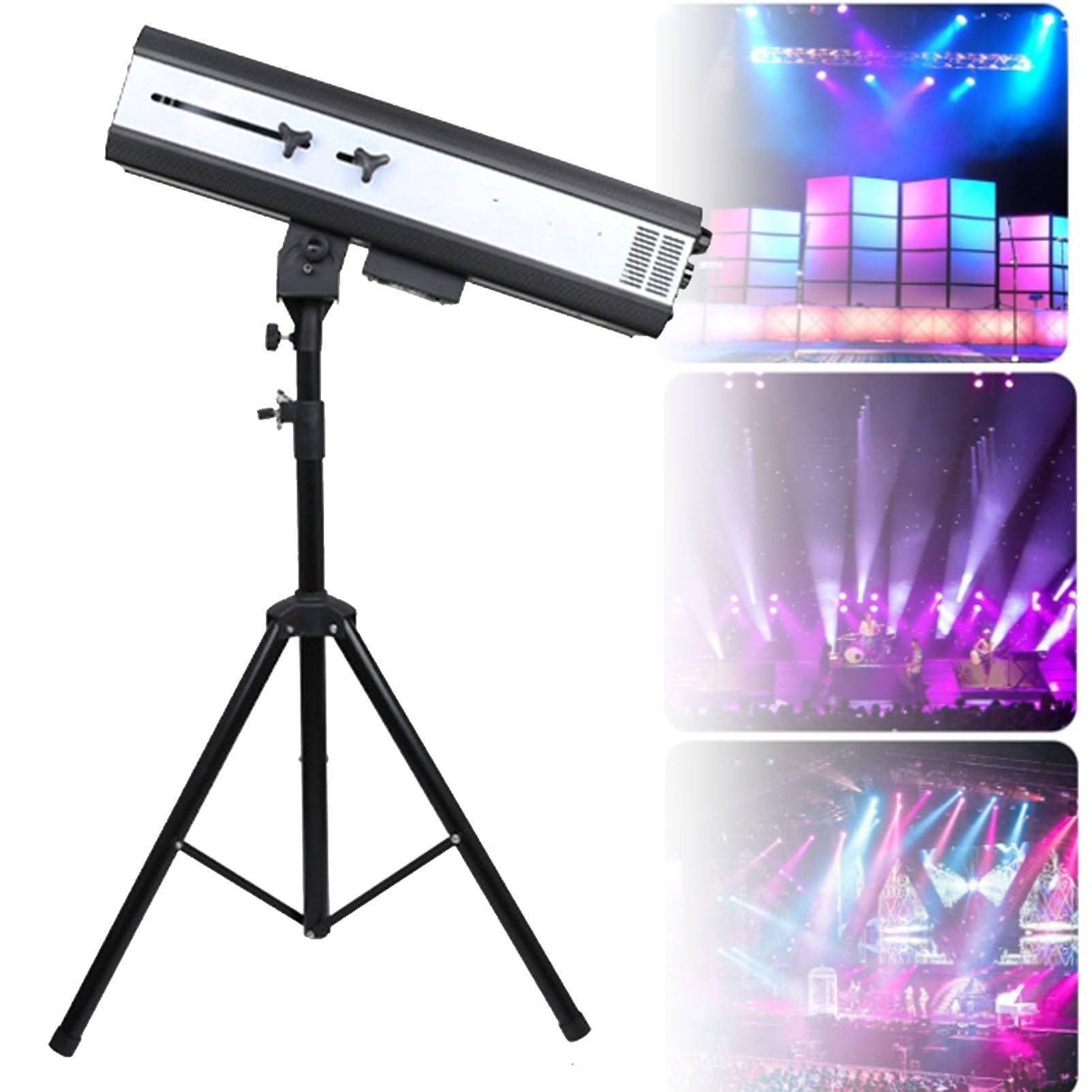 Reflektor sceniczny LED z regulowanym stojakiem dla DJ-ów, imprez i teatrów, sterowanie ręczne, konstrukcja statywu na duże imprezy i do użytku na zewnątrz