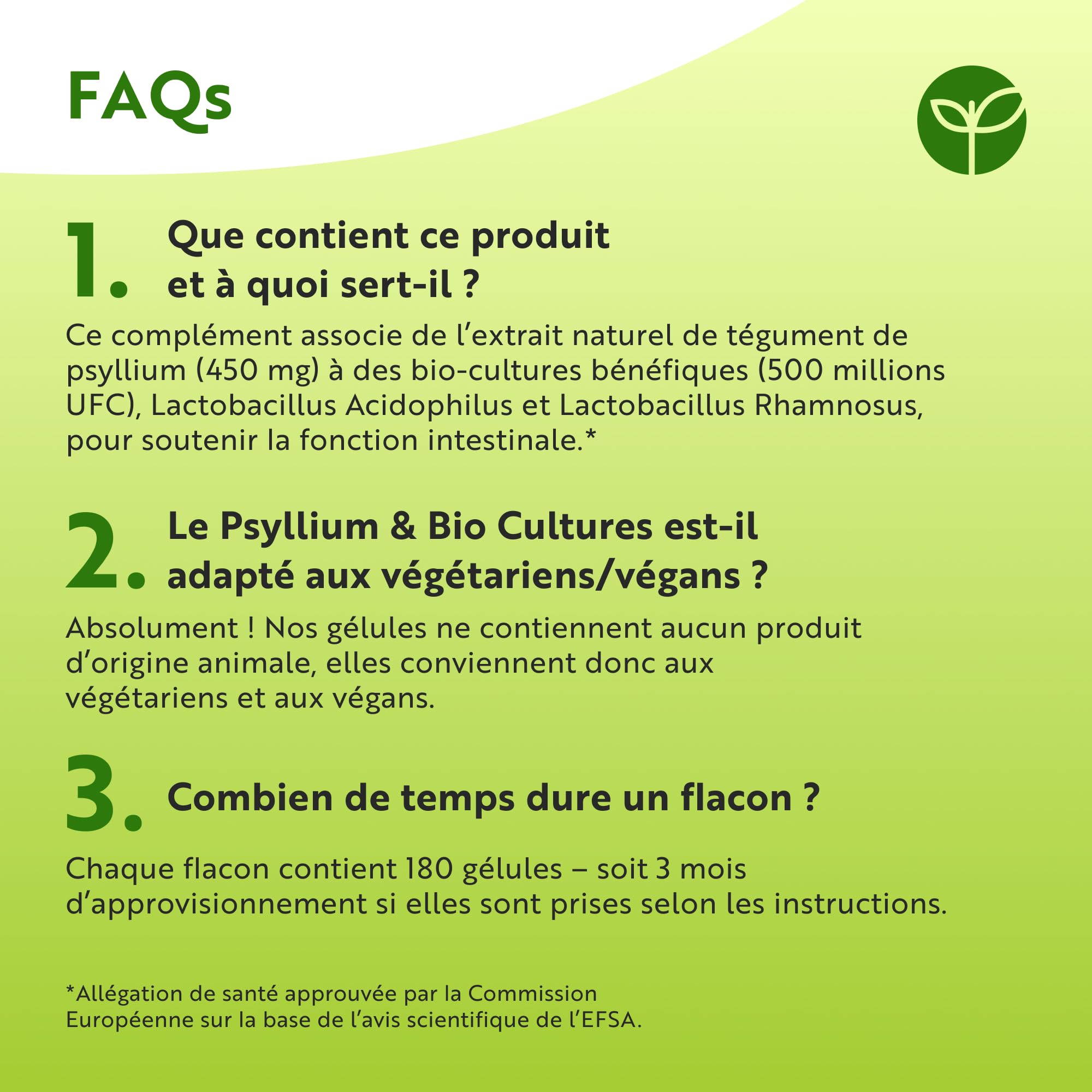 Nutravita Psyllium Blond 4500mg Vegan avec 500 Million de CFU - 180 Psyllium Gelules pour 3 Mois - Complement Alimentaire Transit Intestinal (EFSA)