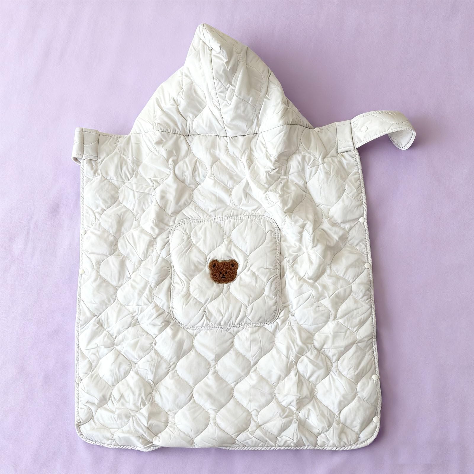 Copertura per Neonato, Copri Passeggino Morbido e Sicuro Leggero per Mamma Bambino Tutte le Stagioni, Copertura Invernale per Seggiolino Auto (Beige)