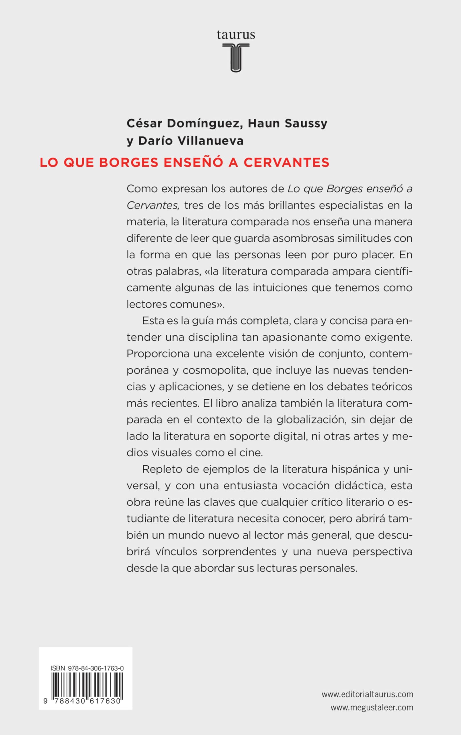 Lo que Borges enseñó a Cervantes: Una introducción a la literatura comparada