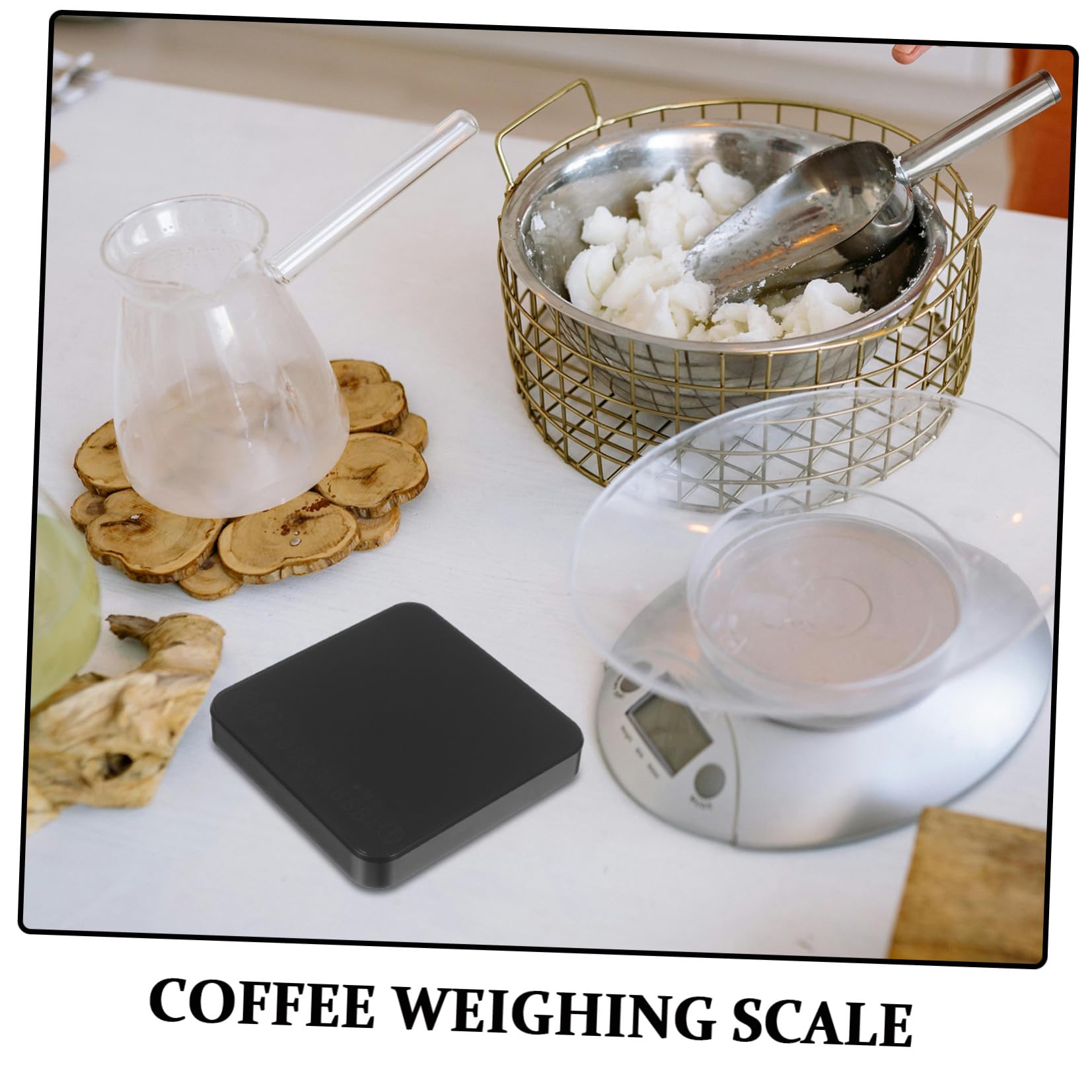 Bilancia Elettronica per Caffè Mini con Timer Integrato Capacità Precisione Ricaricabile per Espresso e Caffè Filtro Portatile e Facile da Usare