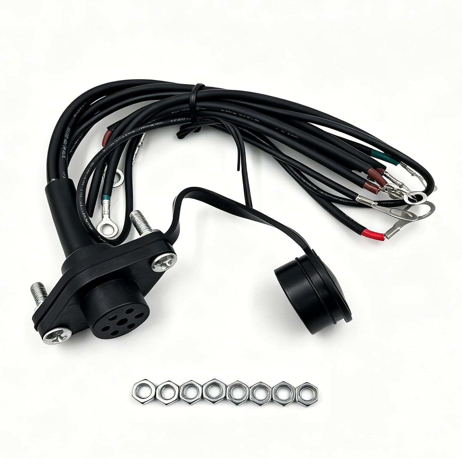 39886 Winch Remote Control Female Socket Wiring Connector Harness Kit Compatible with Badland 5000 12000 Series, Fit for 12V 5-Wire Truck Winch Solenoid Systems