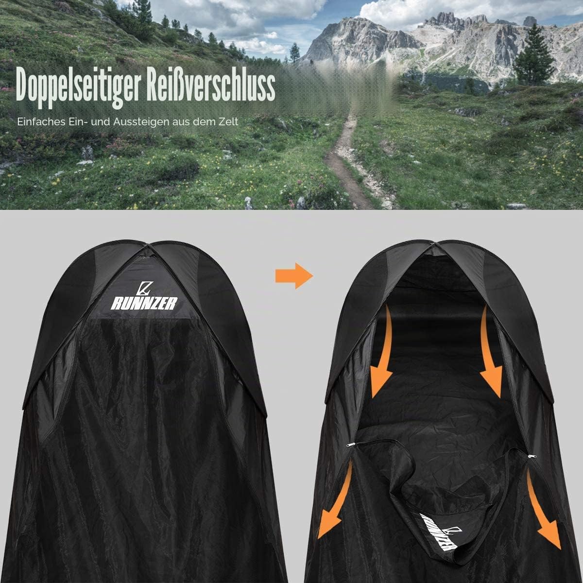 L RUNNZER Pop-Up-Moskito-Zelt.