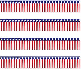 1PCS 4th of July Aluminum Foil Garland Streamer, Independence Day Decorations, Tinsel Foil Fringe Streamers Hanging Red White Blue Fringe Backdrop Banner for Floats Patriotic Party (5M)
