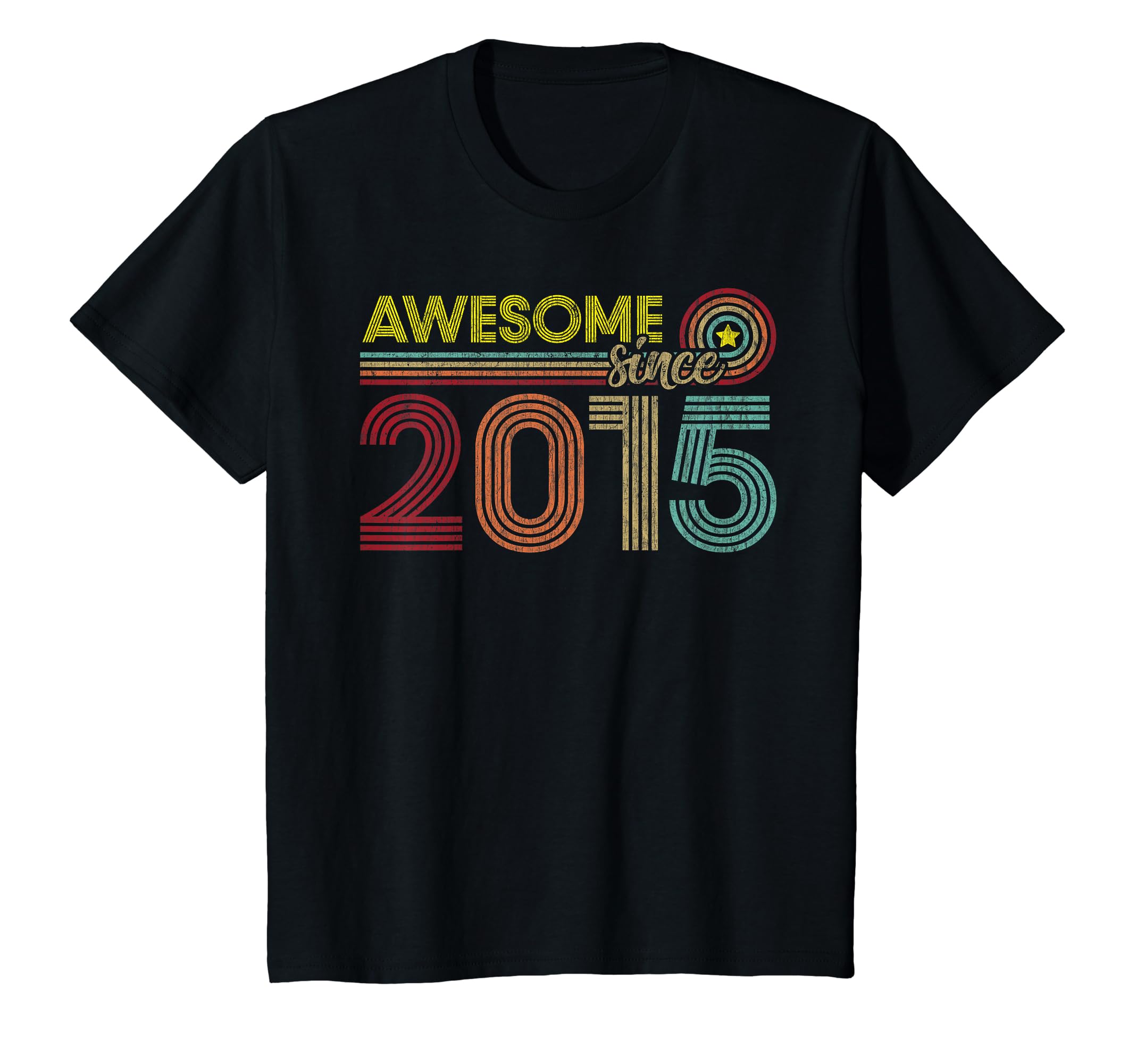Awesome Since 2015 8th Birthday OutfitYouth 8 Years Old Awesome Since 2015 Vintage Retro 8th Birthday T-Shirt