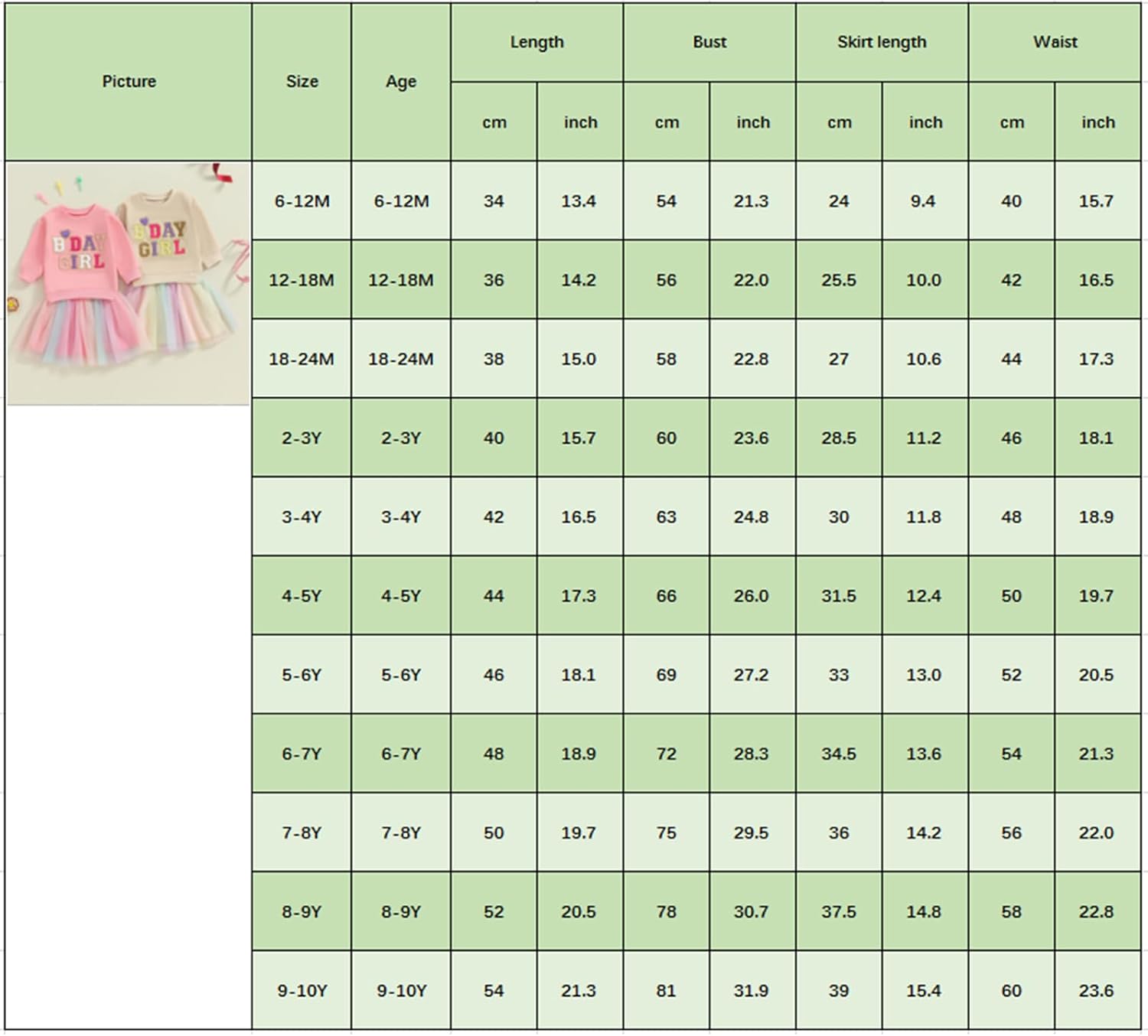 Kayotuas Toddler Baby Girl Birthday Outfit Birthday Girl Shirt and Tutu Skirt Set Cake Smash Outfits 2 Piece Fall Dresses - Image 9