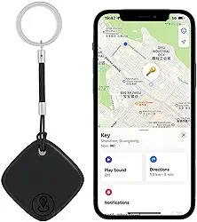 Mini Rastreador Gps Inteligente Smart Sem Fio Segurança Para Malas Pet Compatível Com IOS Iphone e Ipad (Preto)