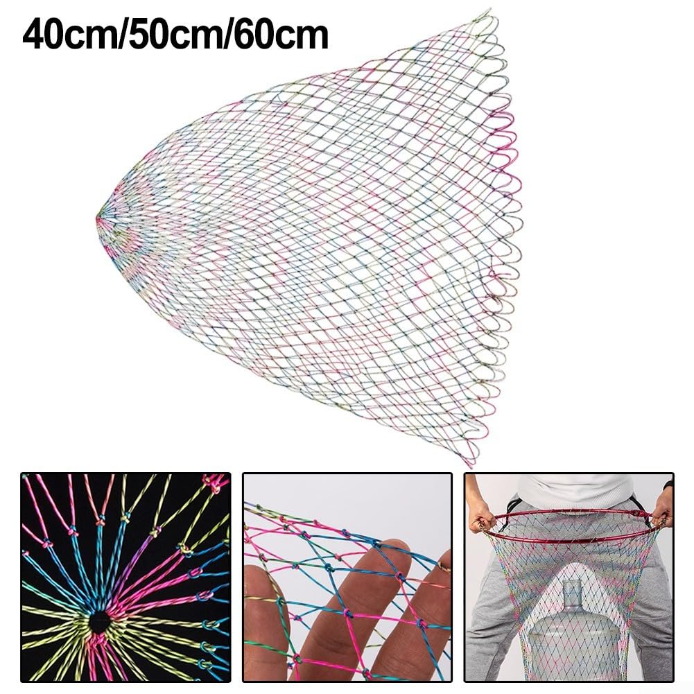 Guadino da pesca in nylon, ricambio leggero con design a rete da 2 cm per una pesca efficace, forte capacità di carico di 75 kg