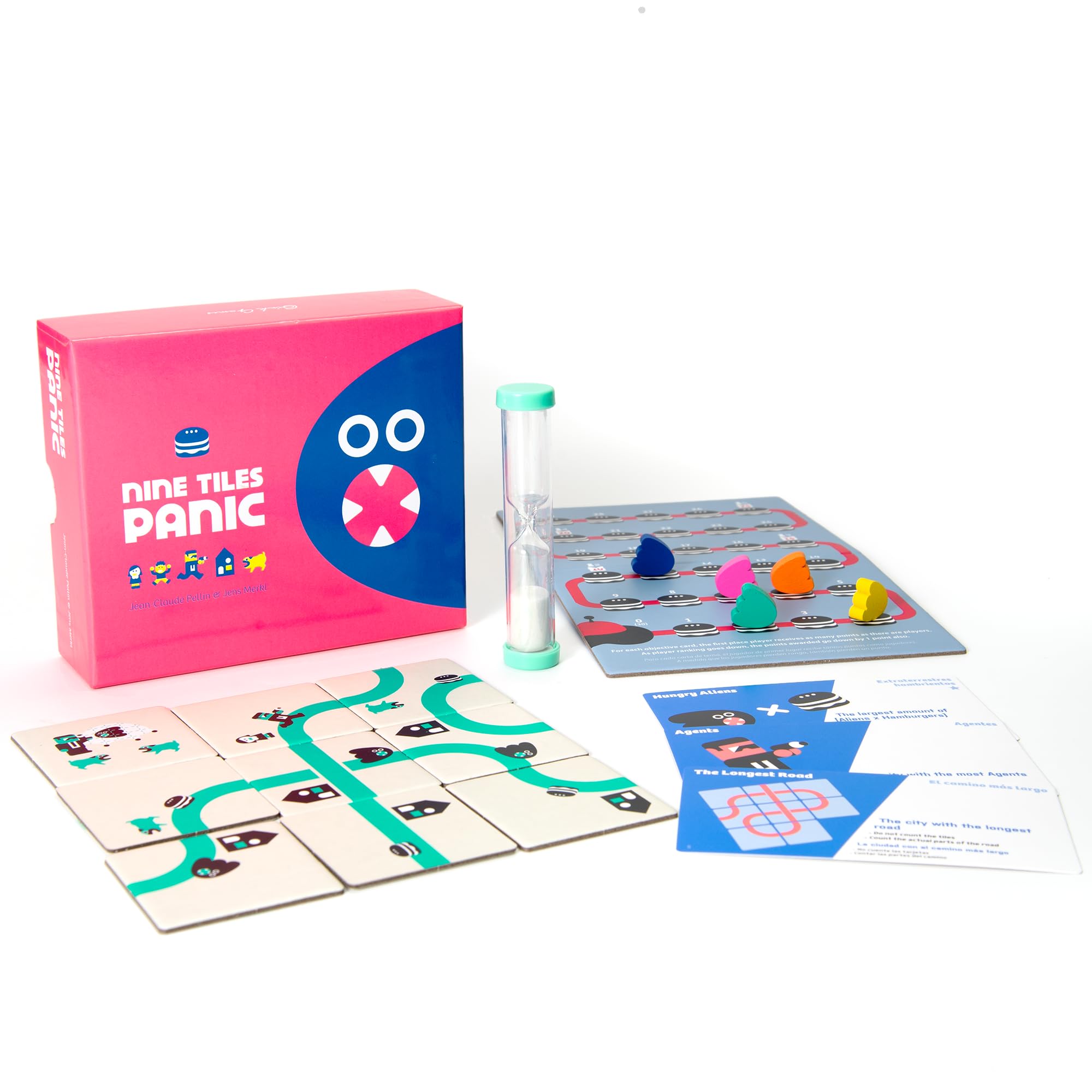 Oink Games Nine Tiles Panic - Fast-Paced Japanese Puzzle Game | Perfect for Stocking Stuffers & Secret Santa Gifts | Ages 7+ | Arrange Tiles to Win