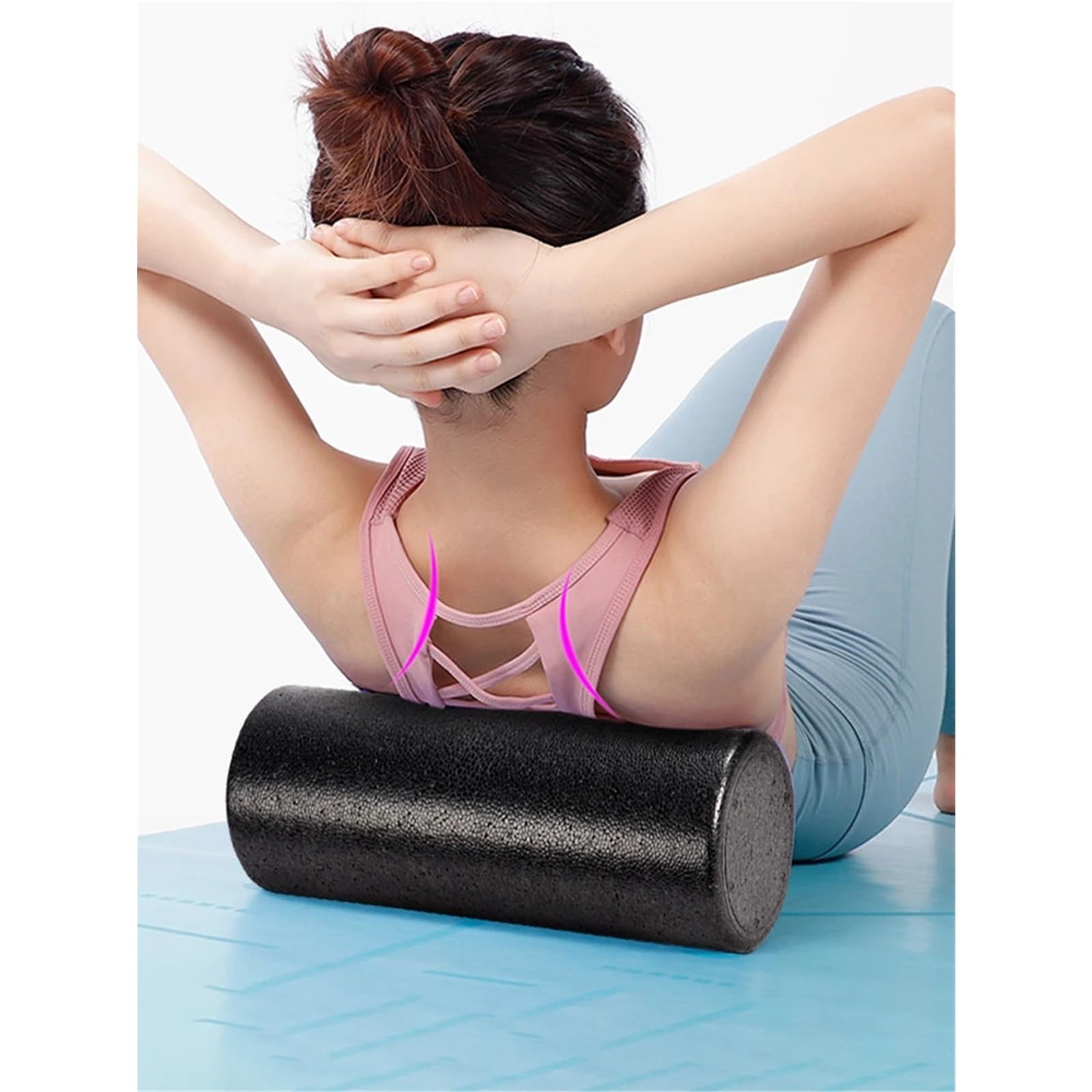 Rodillo de espuma for espalda, masajeador tejido con rodillo for, ejercicio piernas, Yoga, actividades físicas, 2 uds., 12 pulgadas para Piernas y Yoga