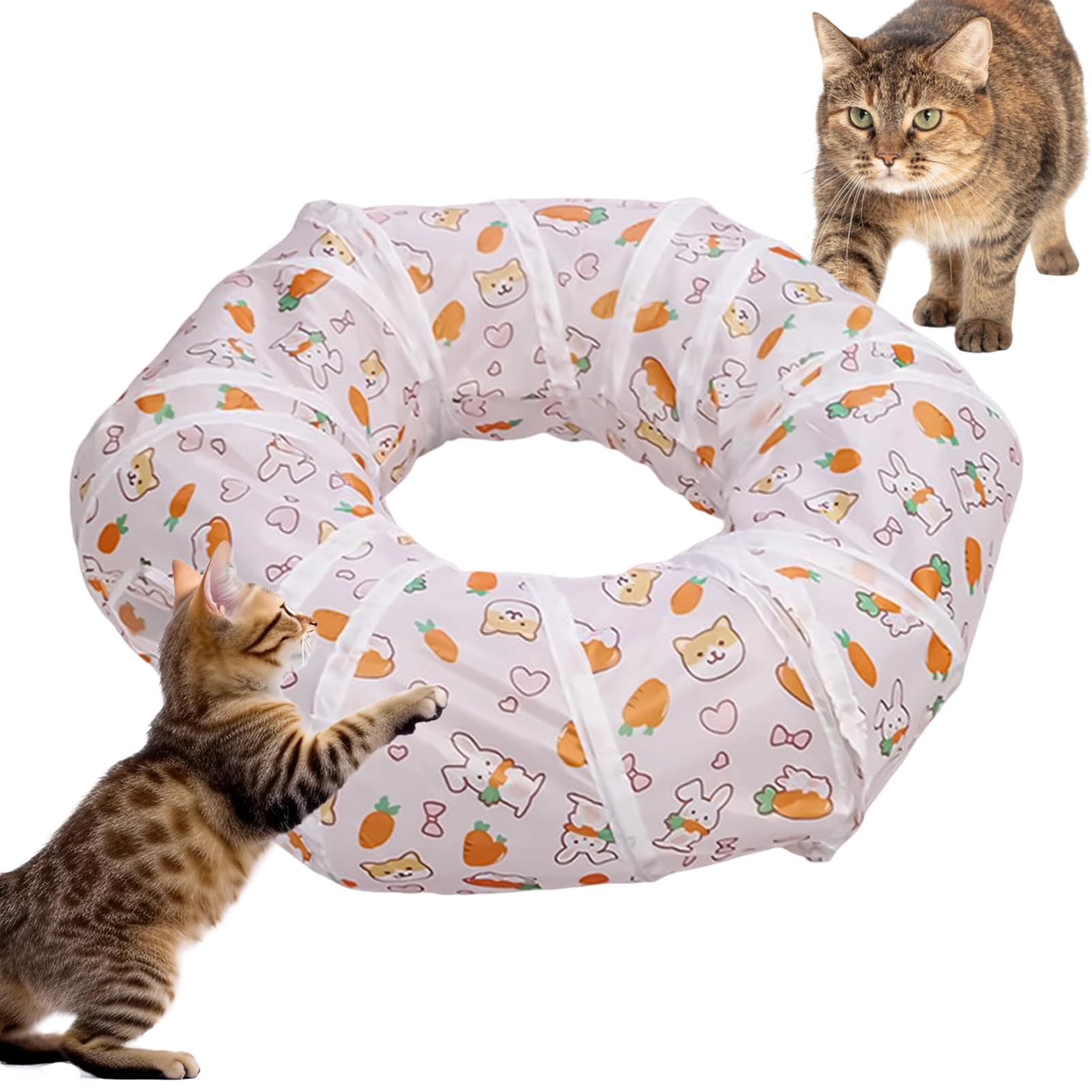Cama de gatos y mascotas de regalo para halloween o navidad con casita de juego plegable
