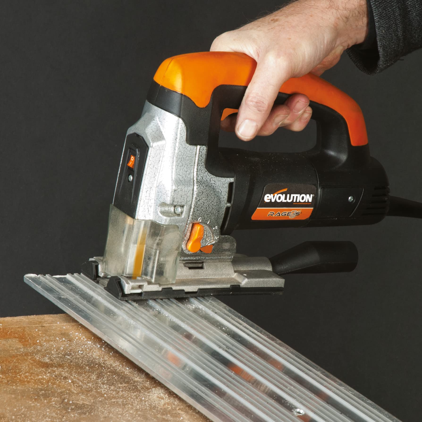 Evolution Power Tools Rage 7-S Seghetto multiuso - Taglio su legno, acciaio, plastica e molto altro - 5 lame incluse - 710 W