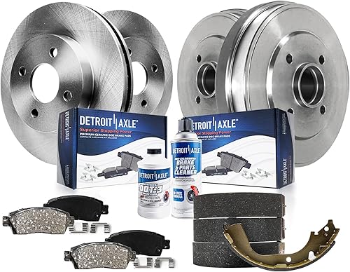 Miniatura 38 de Detroit Axle - Kit de frenos para 2005-2010 Scion TC Rotores de freno de disco delantero y trasero pastillas de freno de cerámica con hardware 2006