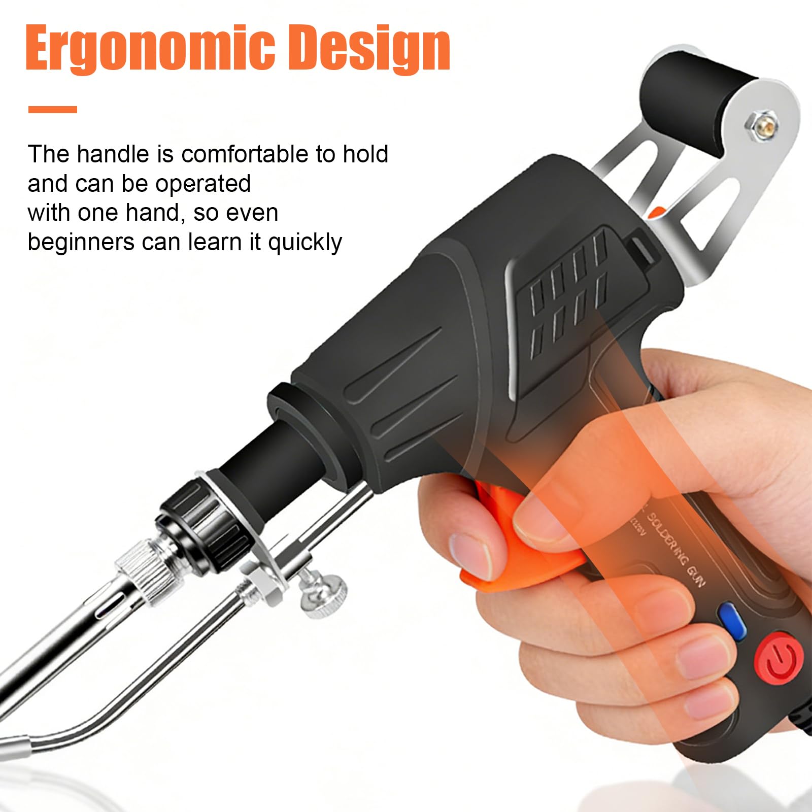 Qivine Electrique Pistolet a Souder Metal 60W, Portatif Fer à Souder avec Fil de Soudage, Kit Soudure Electronique Industriel pour le Soudage de Circuits Imprimés, la Maintenance Électrique