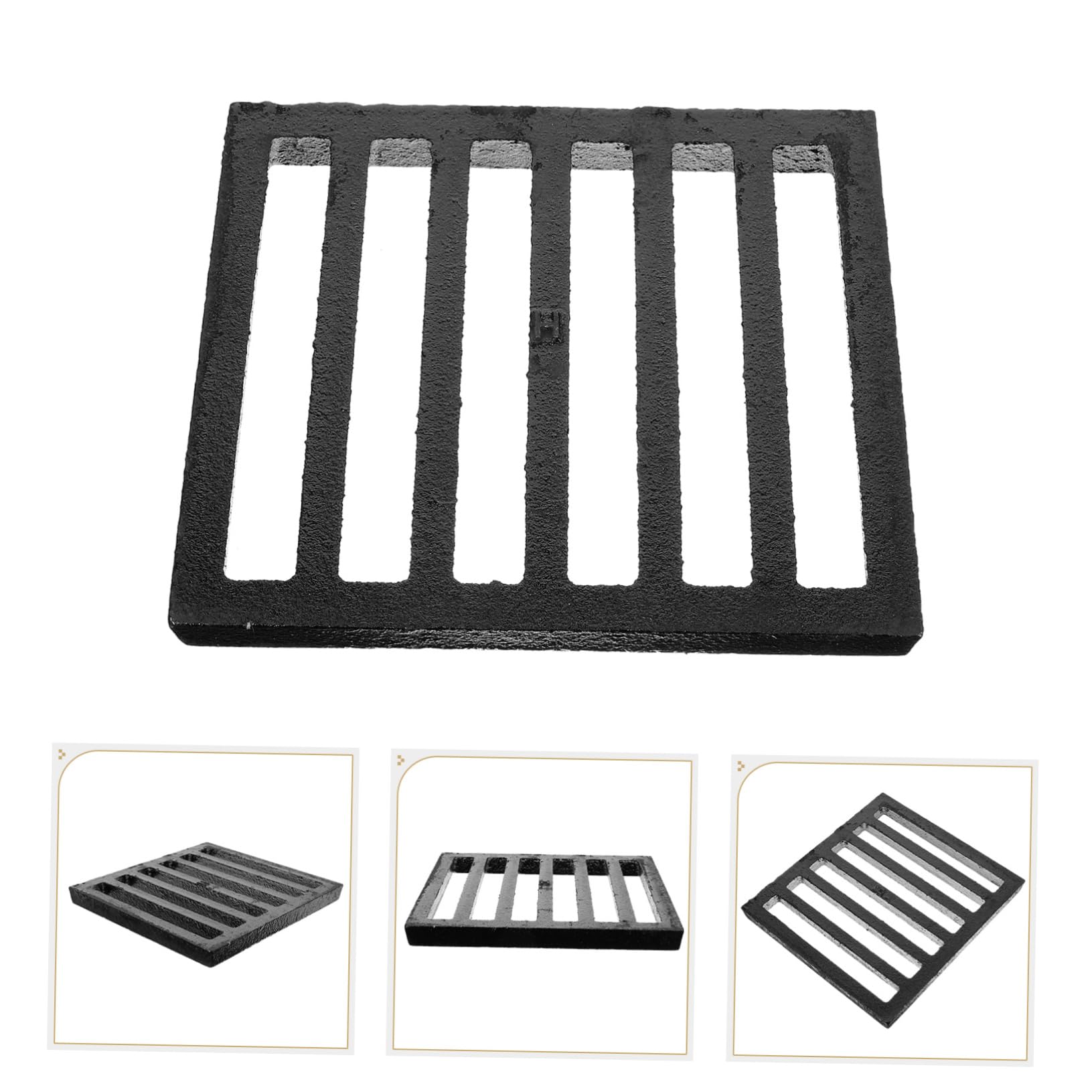 Tapa de Desagüe de Piso de Hierro Negro Rejilla Filtro