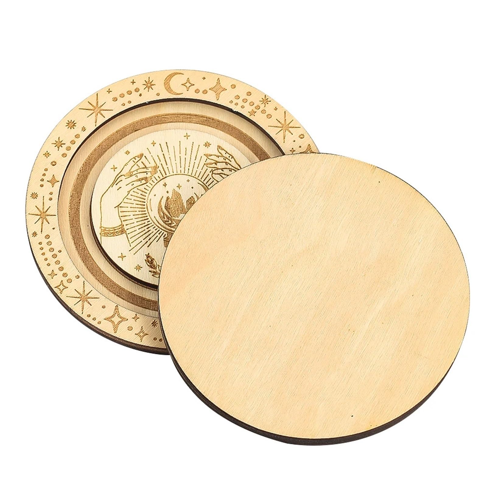 ZHSOAO 3pcs Wooden Bangle Plate Bracelet Holder Tray Crystal Energy Pad Jewelry Storage Display Box for Jewelry