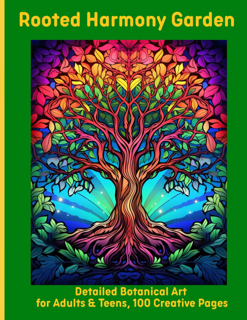 Rooted Harmony Garden: Detailed Botanical Art for Adults & Teens, 100 Creative Pages