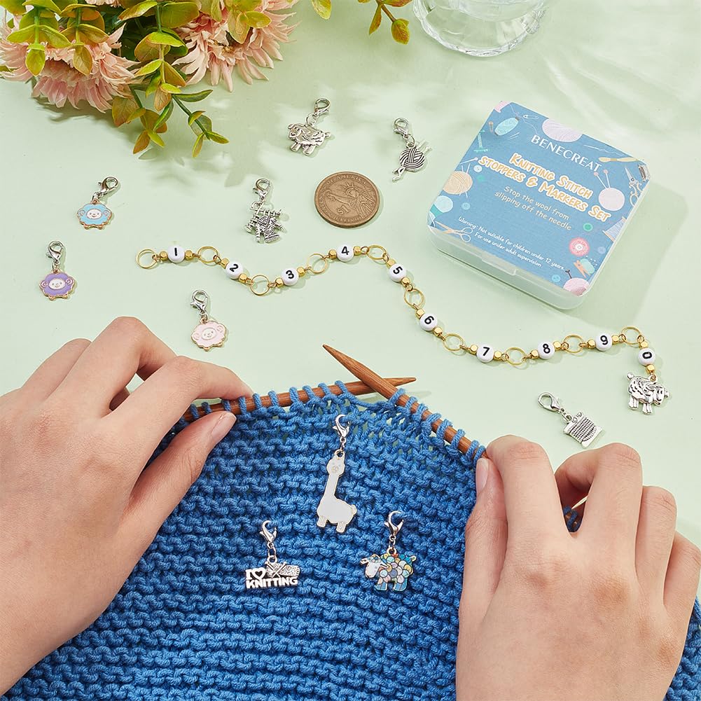 BENECREAT 11Pcs Stitch Marker Charms - Image 3