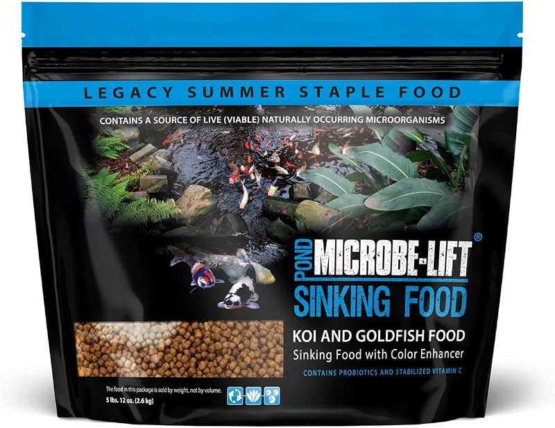 Alimento em Pellets que Afundam para Peixes de Lago, Goldfish e Koi MICROBE-LIFT MLLSPLG, 2,61 kg
