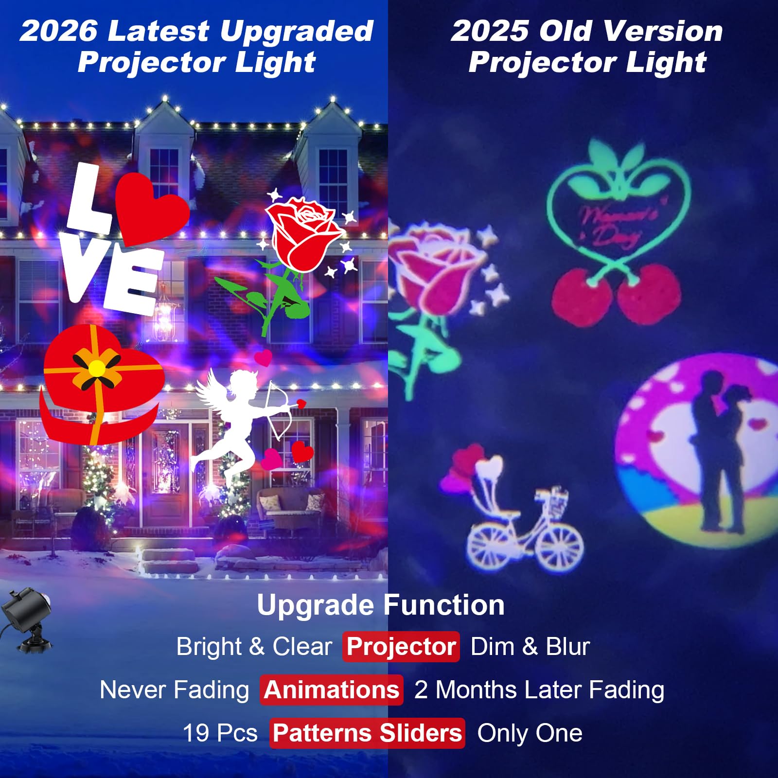 Amazon.com: 2026 Upgraded Brighter Valentines Day Lights Projector