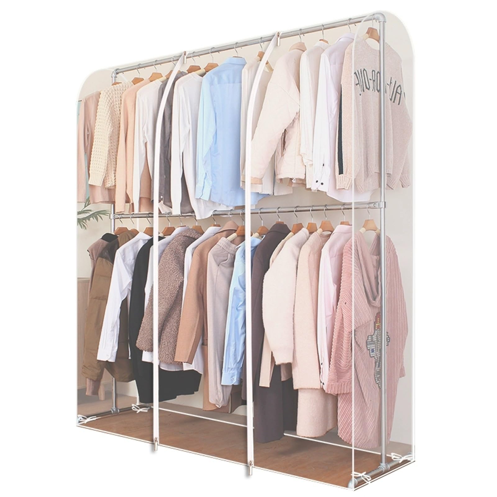 200 cm Hohe Kleidersack, Kleiderhüllen Transparent, Kleiderbeutel, Kleidersäcke mit Reißverschluss, für Kleidung, Mäntel, Jacken, Hemden(180 * 50 * 200cm/71 * 20 * 79in)