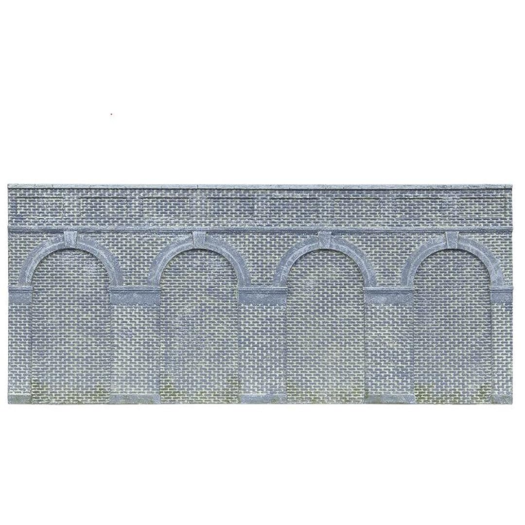 Hornby R7385 OO Gauge Mid Level Arched Retaining Walls x2 (Engineers Blue
