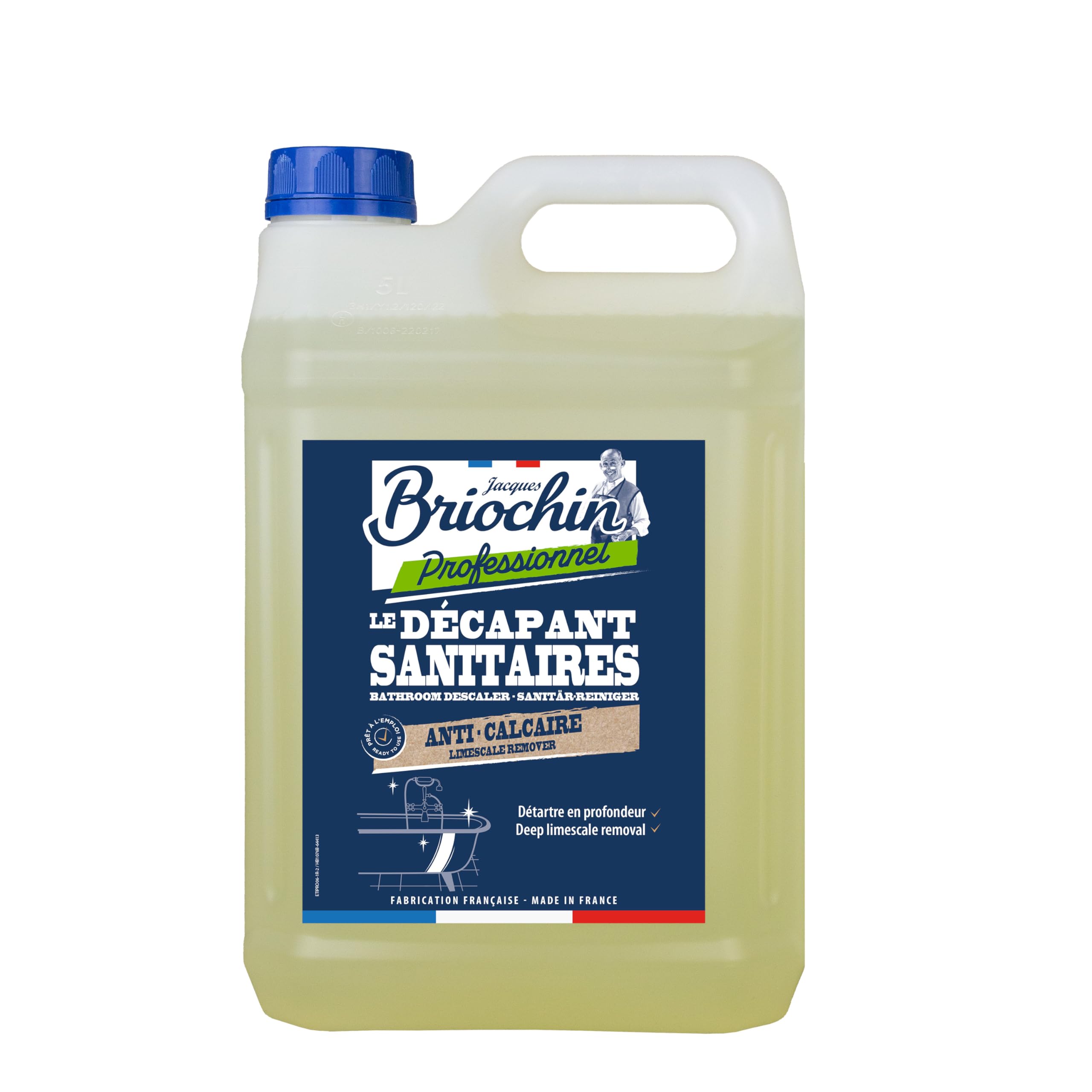 Briochin professionnel - Décapant sanitaire Briochin Pro 5L - Avec un flacon pulvérisateur vide