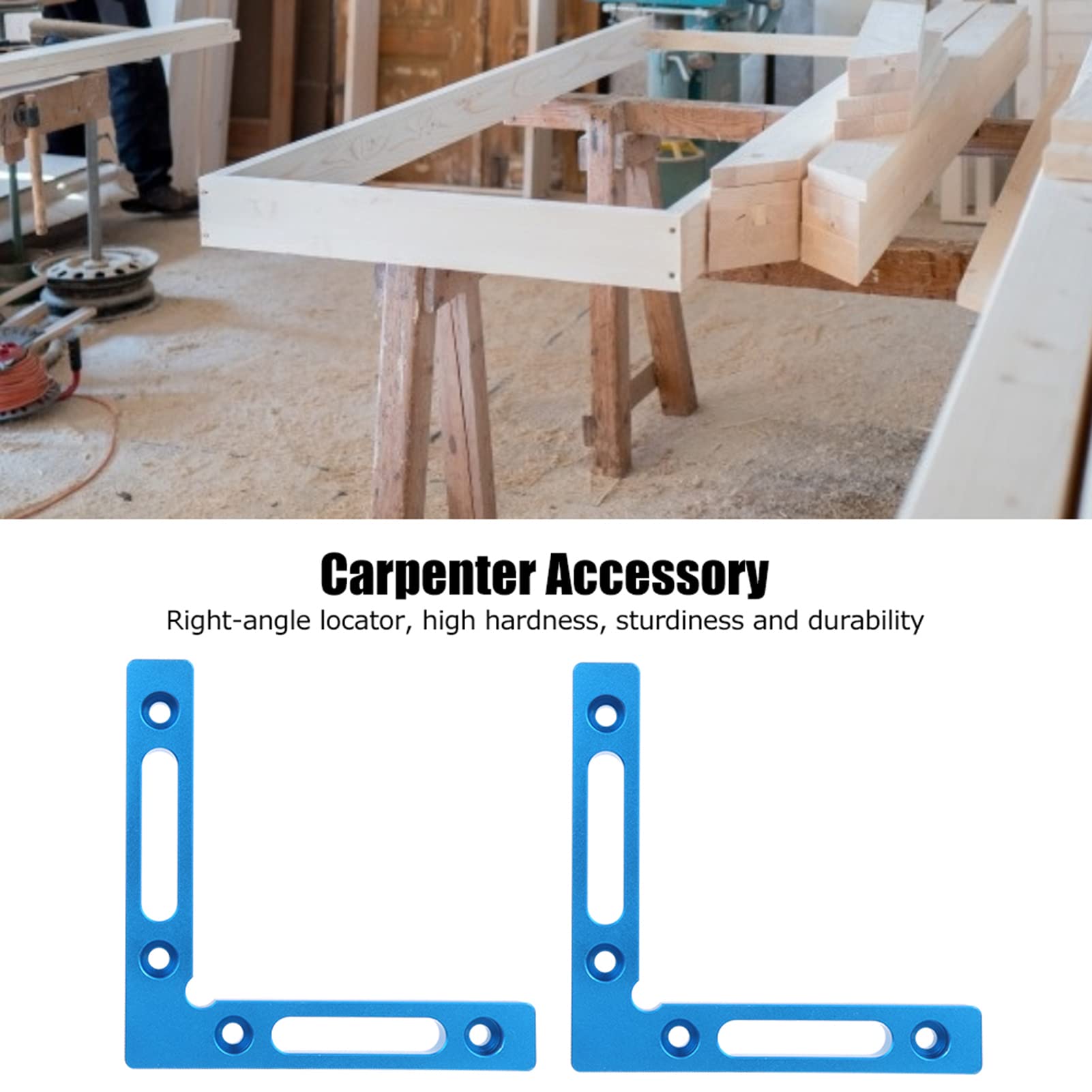 2PCS 90 Degree Clamp, Corner Clamps for Woodworking Cabinet Clamp Aluminum Alloy Corner Clamps Right Angle Clamp Set Squares Carpenter Tool