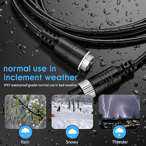 Miniatura 7 de EKYLIN Cable de extensión de video de 65 pies y 65.6 ft para aviación de 4 pines para cámara de visión trasera CCTV, camión, remolque, autocaravana,