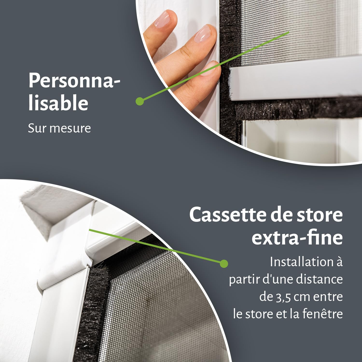 empasa moustiquaire fenêtre enroulable SMART, blanc, marron ou anthracite | Protection contre les insectes volet roulant Store, à monter soi-même, Couleur : blanc, Taille:70 x 130 cm