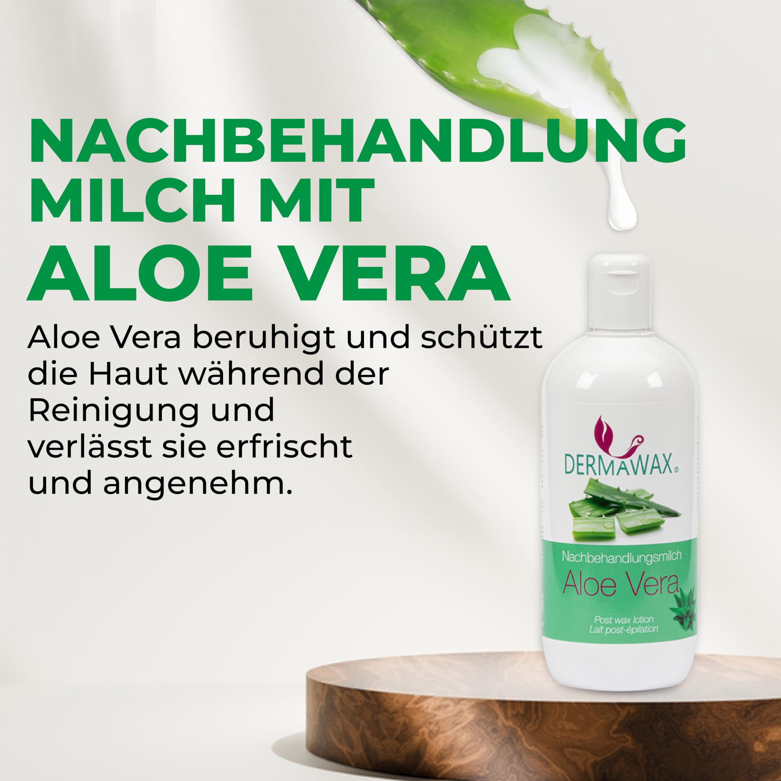 DERMAWAX Vor- & Nachbehandlung Set mit Aloe Vera Haut Cleanser