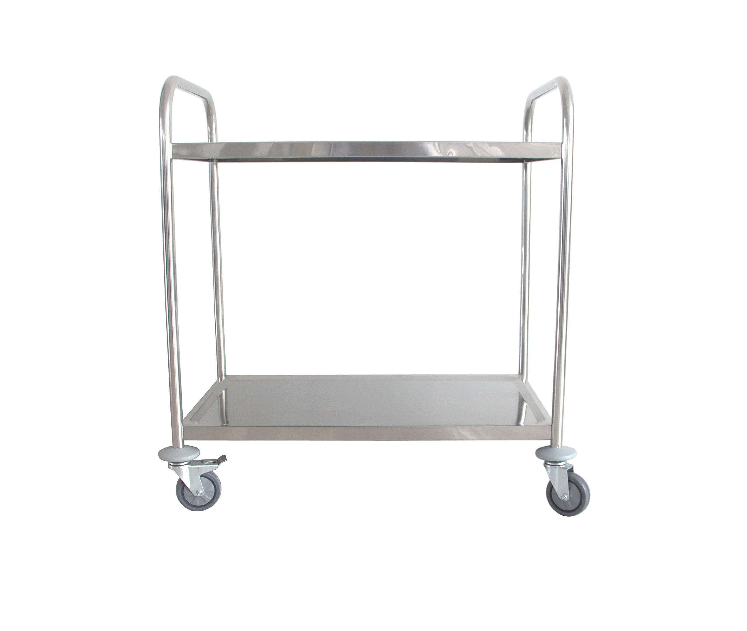 Iqe – Qualità industriale attrezzatura Ewh carrello in acciaio INOX 200 – 2 ripiani capacità 100 kg, 845 x 525 x 940 mm