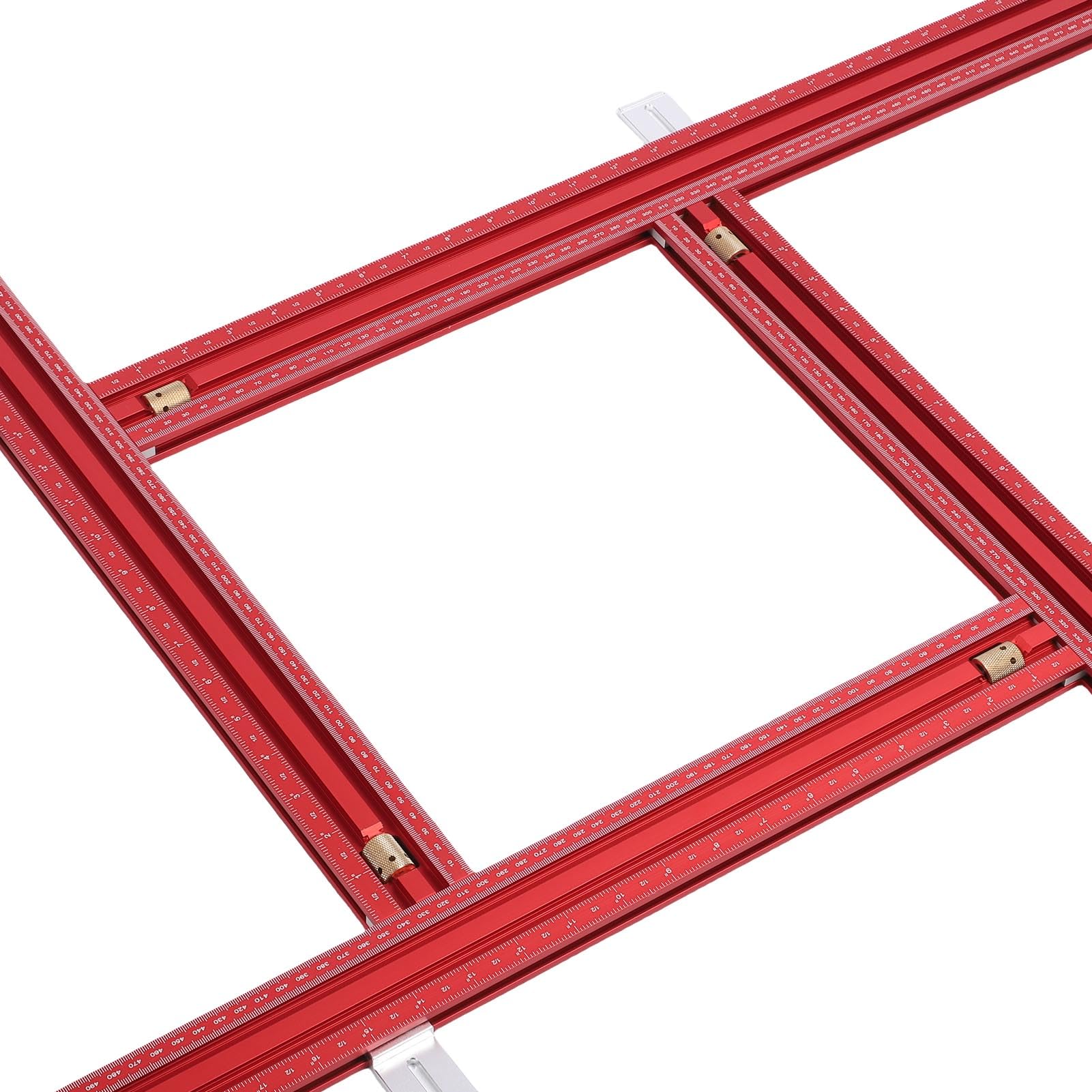 ANGGREK Prowadnica Równoległa Piły Gąsienicowej, Szablon Frezarki ze Stopu Aluminium 800 Mm do Obróbki Drewna, Regulowany Rozmiar z Wyraźnymi Oznaczeniami do Precyzyjnych cięć