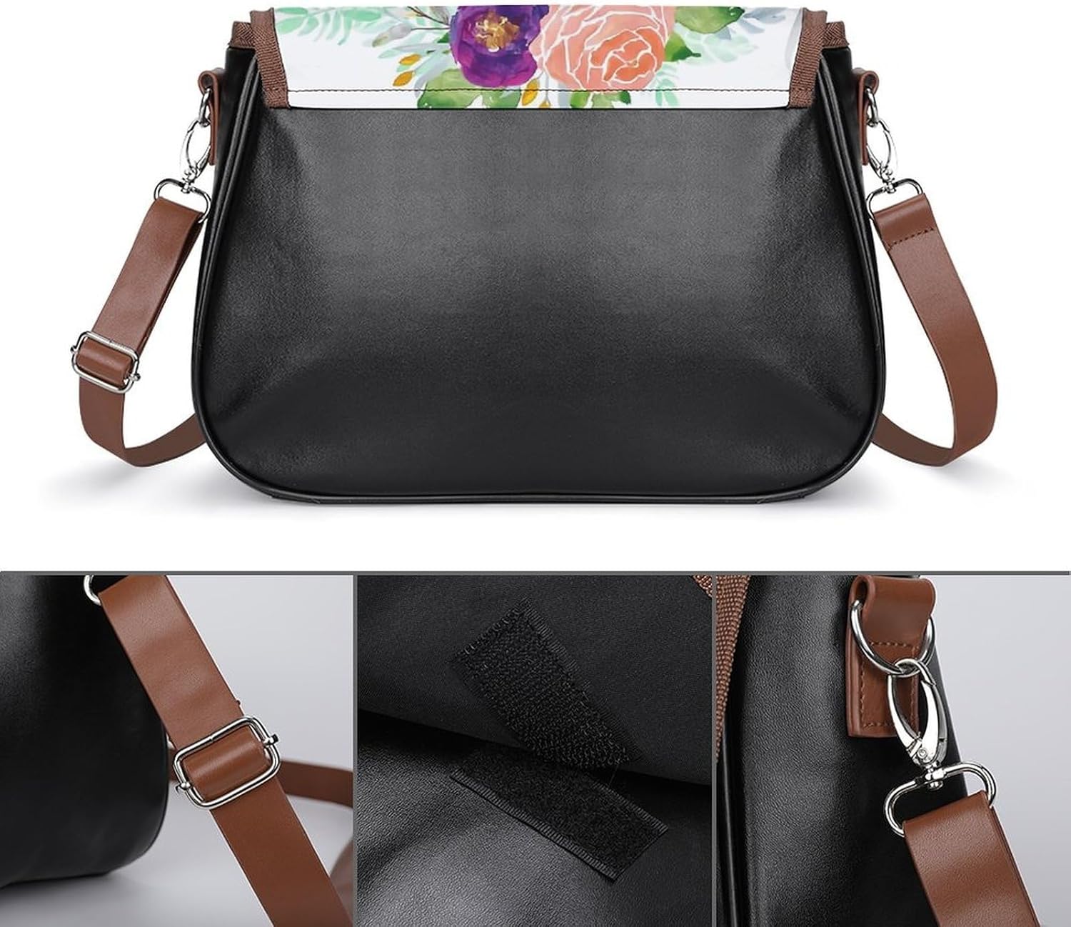Proverbs 31 28Women's Faux Leather Crossbody Bag, Waterproof Wrinkle-Resistant Shoulder Bag with Detachable Strap, Large Capacity Casual Handbag, Fashion Daily Purse for Shopping Work Dating, Ideal Gi