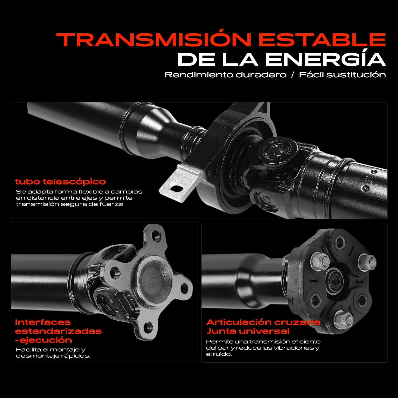 Frankberg Árbol cardán Árbol de transmisión Trasera Compatible con Serie 3 Touring E46 320d Serie 3 E46 320d Serie 3 Compact E46 320td Serie 3 cabrio E46 320Cd Serie 3 Coupé E46 320Cd Replace# 7523929
