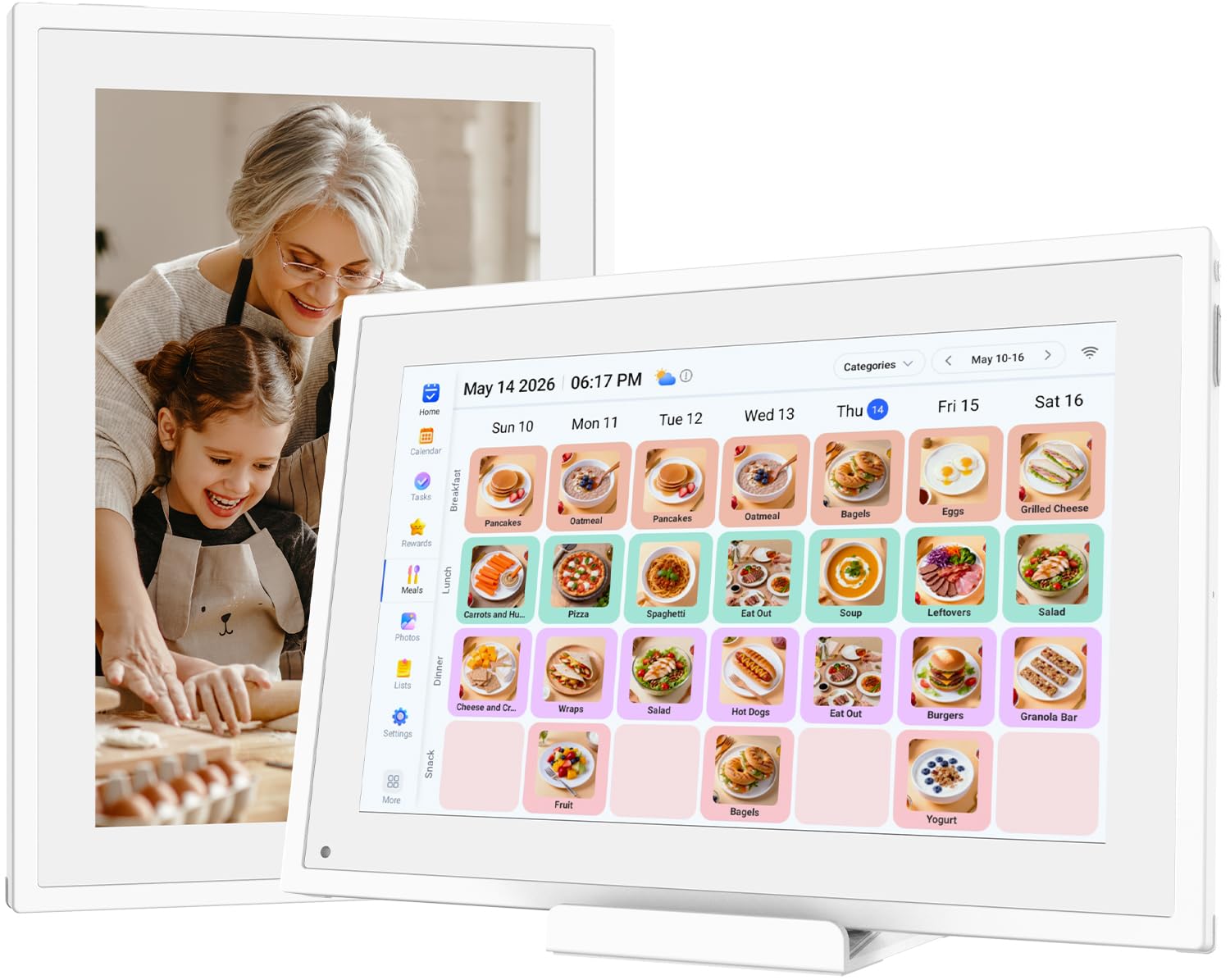 10.1 inch Digital Calendar Wall Touch Screen Electronic Calendar – Interactive Smart Family Planner, No Subscription, Chore Chart, Meal Planner, Star Reward, Sync Google Cal Via App, Gift for Mom Dad-picture-11