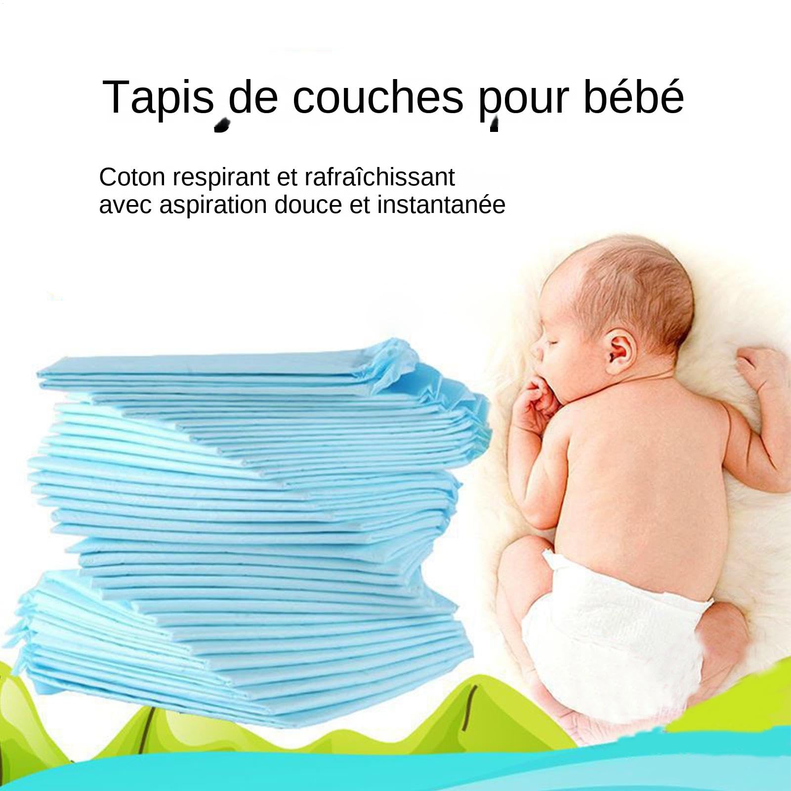 Baby-Wickelunterlagen – Einweg-Schutzunterlagen für Babys, Haustiere, saugfähig, wasserdicht | atmungsaktive Windeleinlagen, tragbares Windelkissen, ideal