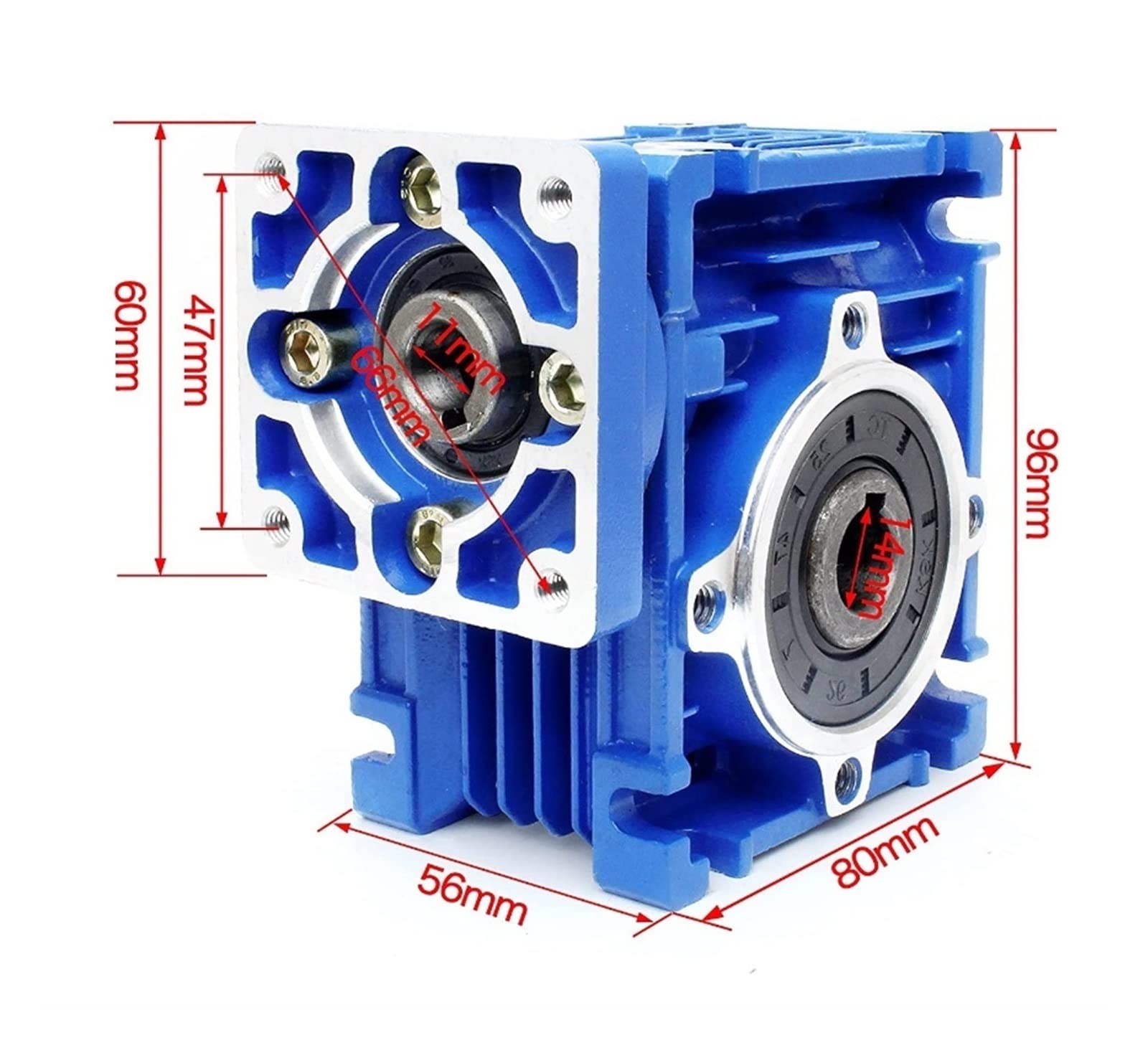 Lagerausstattung, Schneckengetriebe RV-Serie Hebegeräte Reduzierer Kleines horizontales Untersetzungsgetriebe for Metallurgie, Bergbau, Heben, Transport