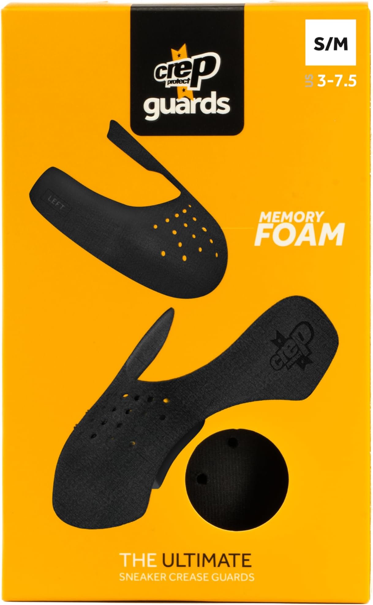 Crep Protect Memory Foam Shoe Crease Protectors - Sneaker Guards for Dunk Low, Air Force, Jordan - Prevent Creasing - Small Size US 3-7.5 (1 Pair)