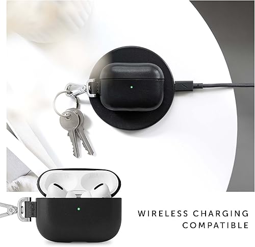 Miniatura 5 de Native Union Funda de cuero para AirPods Pro con clip, hecha a mano, totalmente envuelta, de piel italiana, compatible con cargadores inalámbricos
