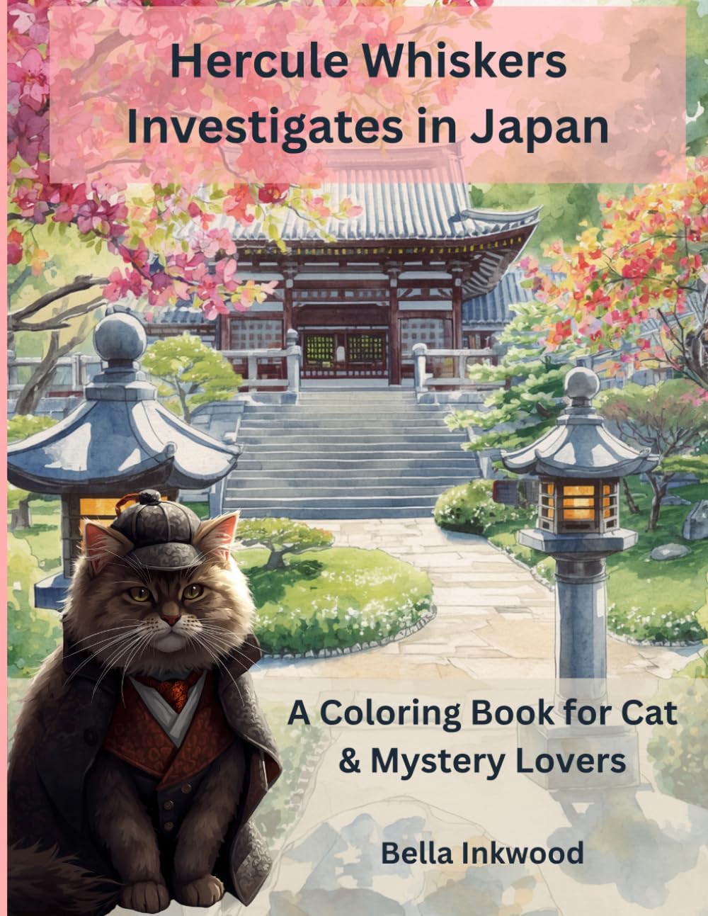 Hercule Whiskers Investigates in Japan: Intricate & Relaxing Coloring Pages for Cat Lovers & Mystery Enthusiasts (Hercule Whiskers, The Cat Detective Agency)