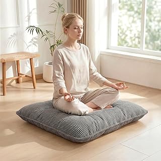 Floor Cushions for Adults, Meditation Cushion Floor Pillow for Sitting, ...