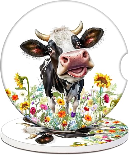 Miniatura 23 de Posavasos para Portavasos de Automóvil – Posavasos de cerámica absorbente con estampado de leopardo, posavasos de automóvil para portavasos,