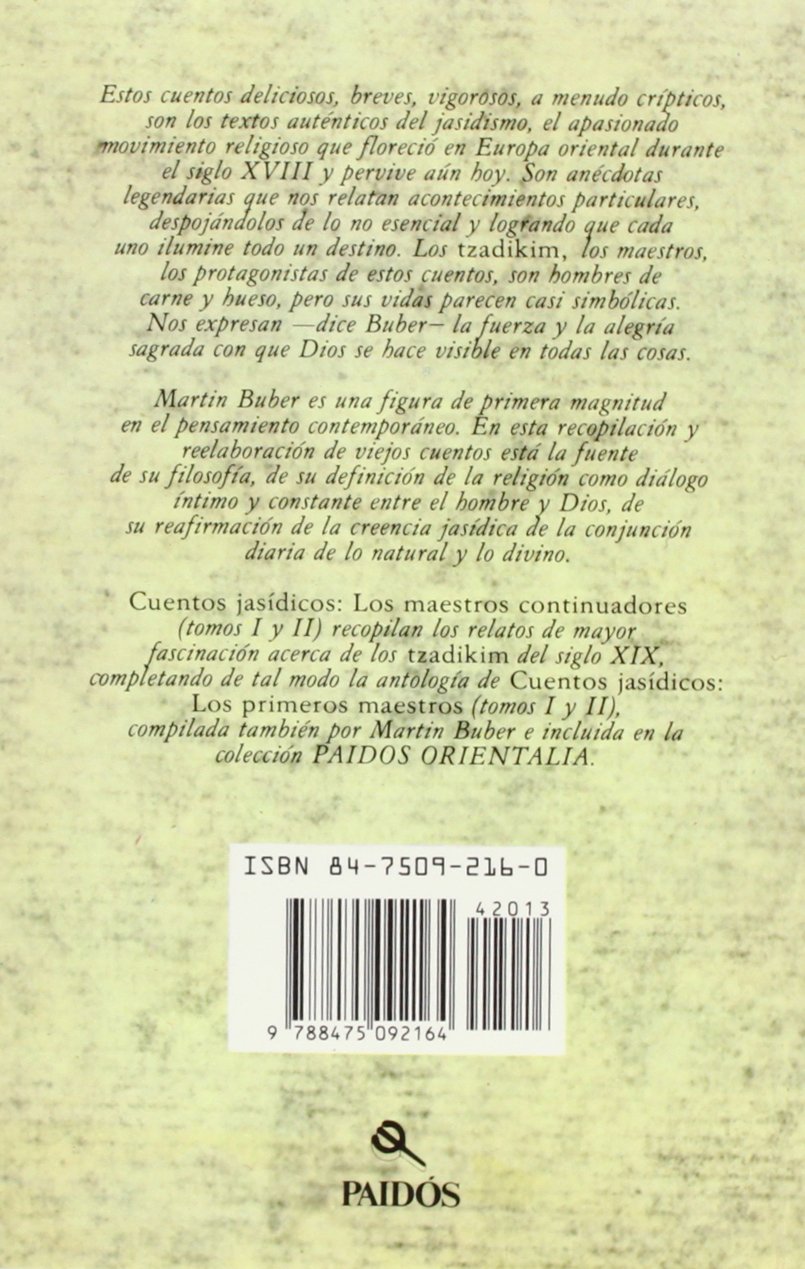 Cuentos jasídicos: Los maestros continuadores I: 1 (Orientalia)