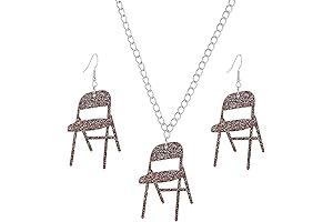 Folding Chair Necklace Charm Set for Women