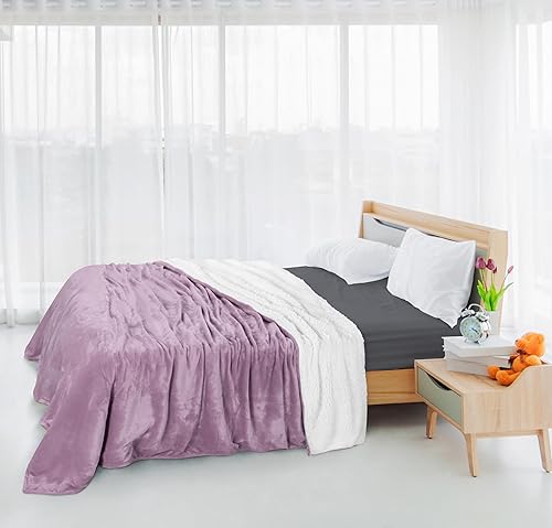 Miniatura 73 de Utopia Bedding - Manta sherpa de tamaño decorativo [negro, 50 x 60 pulgadas], manta reversible de vellón gruesa y cálida de 480 GSM, para cama