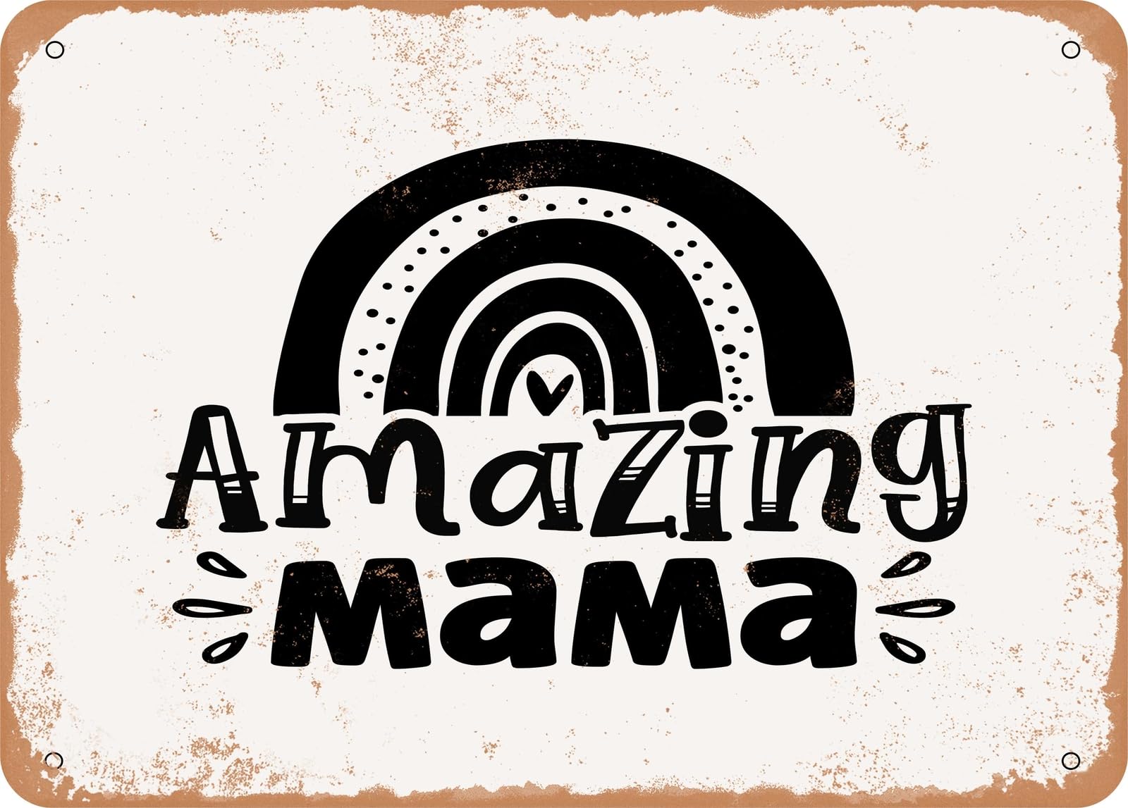 Metal Sign - Amazing Mama - Vintage Look Sign home decor
