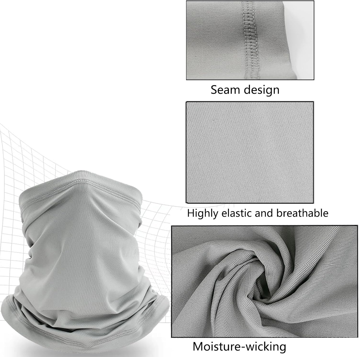 Neck Gaiter Bandana Face Mask,Neck Gaiter Balaclava Bandana Scarf,Sun Face Mask Uv Protection for Outdoor Sports Hiking Cycling Running Men and Women (6 Colors)