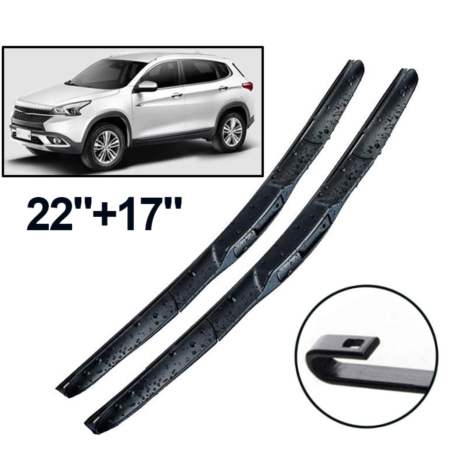Set 3 Tergicristalli Anteriori Per Chery Tiggo 7 Pro / Plus / DR 6.0 (2020-2023) – Spazzole In Gomma Naturale, Silent, Facili Da Montare, LHD