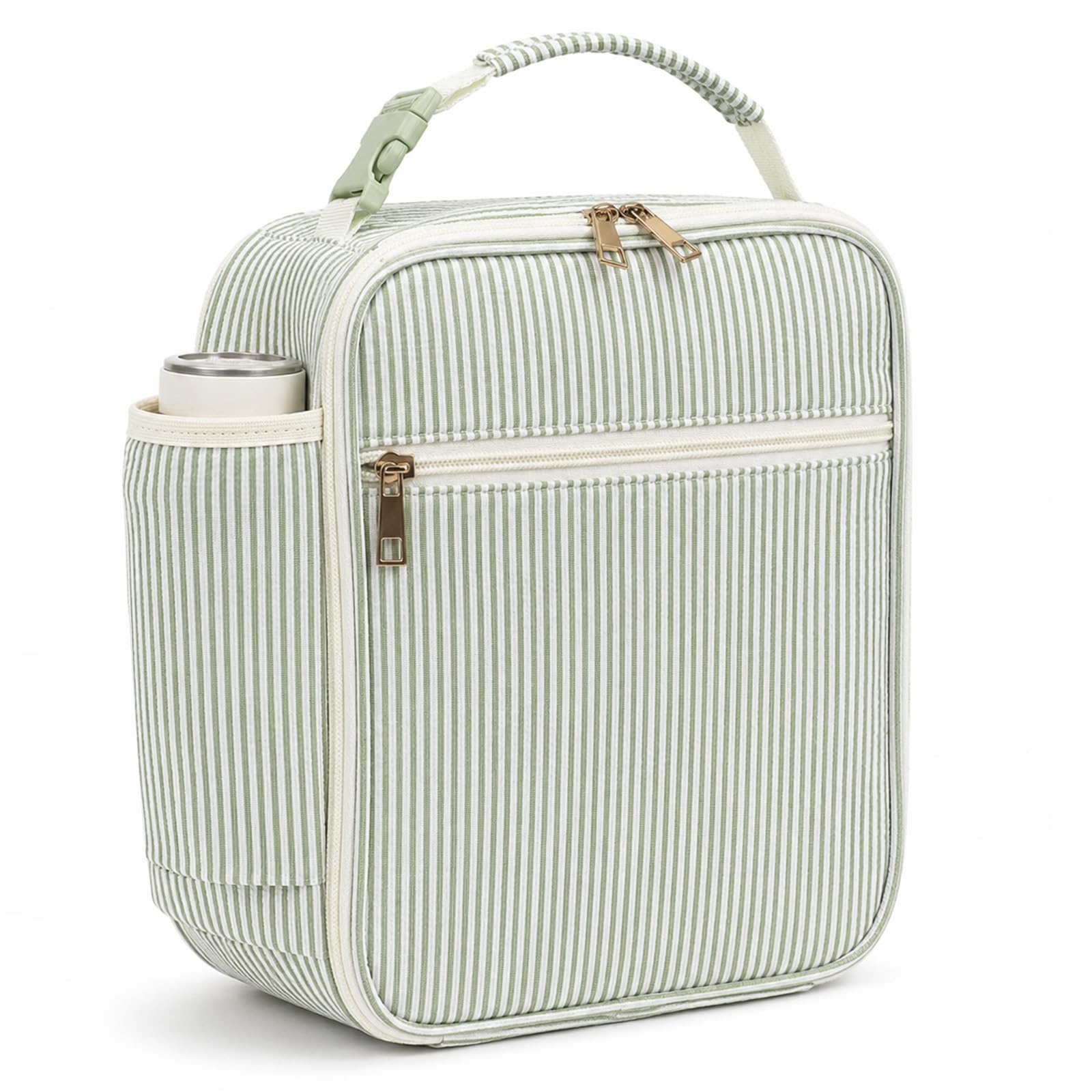 Nayno Lunch Bag Women, Insulated Lunch Box, Large Capacity Reusable Cute Corduroy Lunchbox for Women, Leakproof, Cooler for Work Picnic Travel
